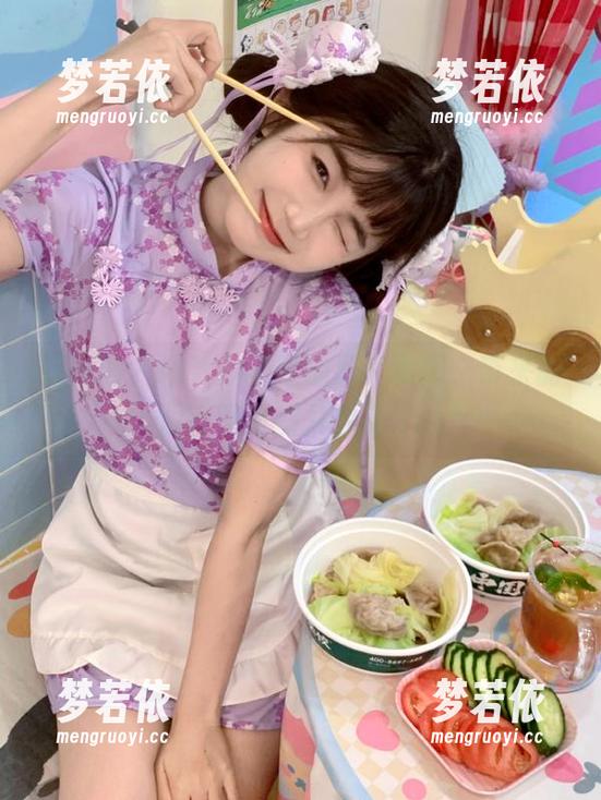 尤果网 - 精致双马尾造型，李思宁带来的清新写真图片欣赏.txt-梦若依